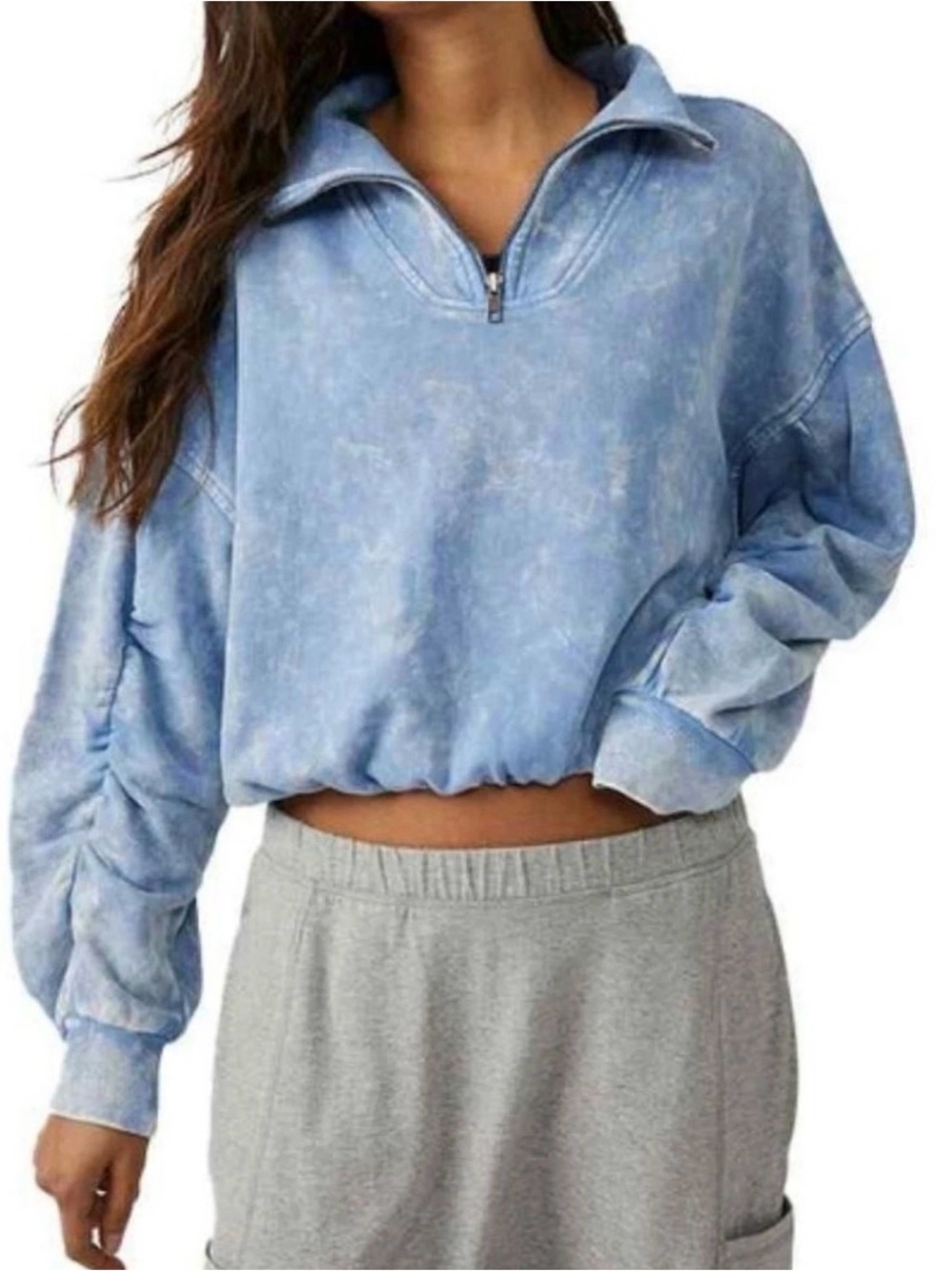 Free People Movement Valley Cropped Sweat Pullover